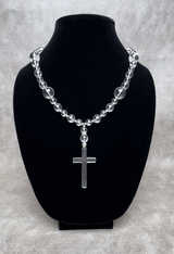 Clear Quarts Custom Cross Necklace