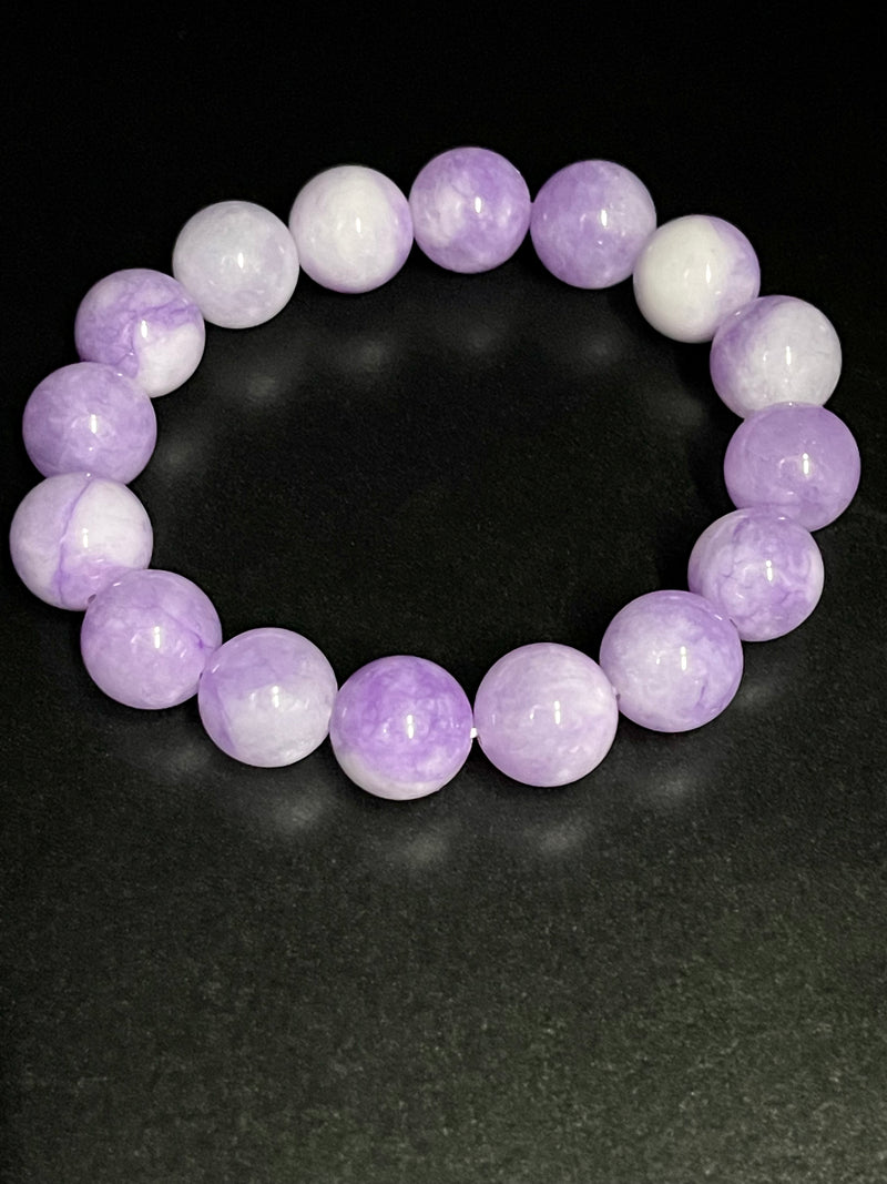 Purple Jade Large 12mm Bracelet