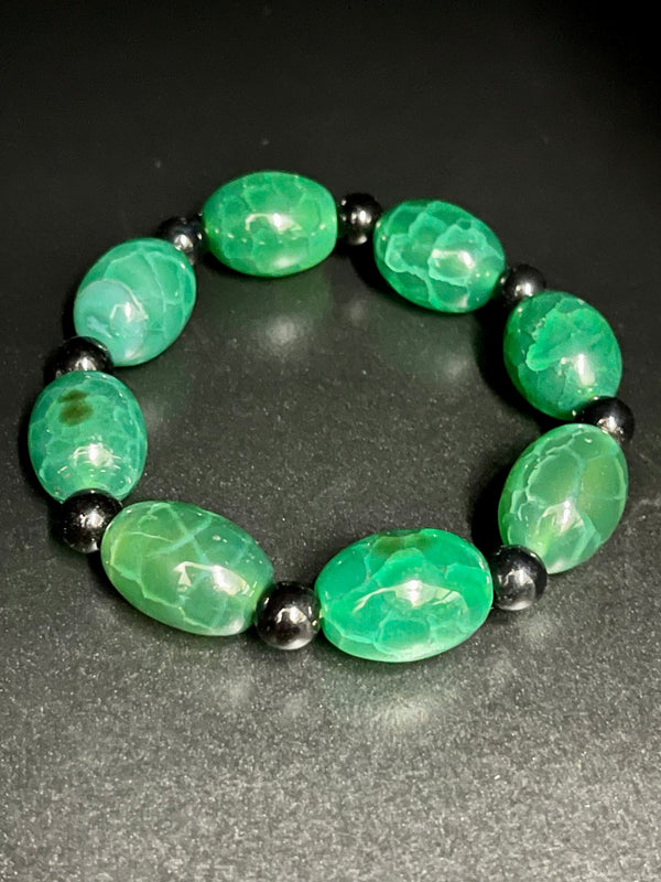 Large Green Agate Bracelet