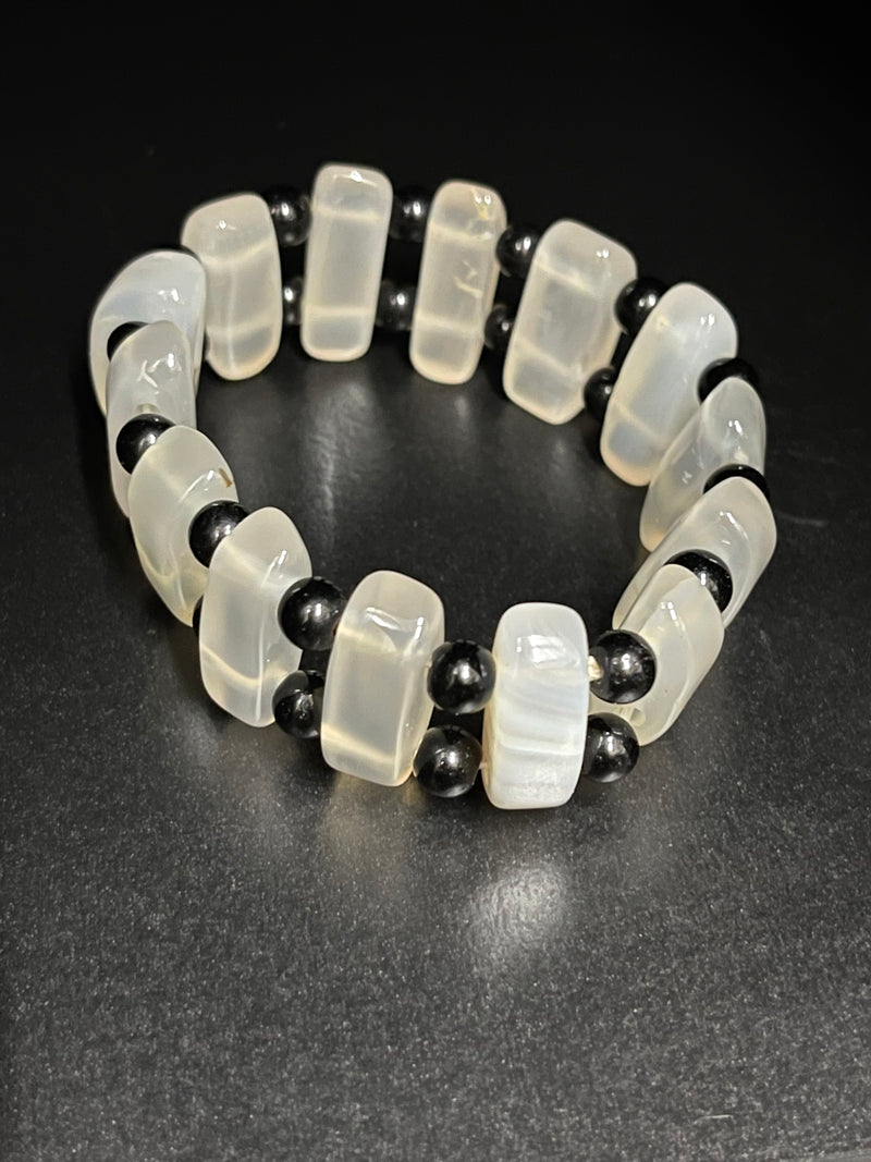 White Selenite Tumble Bracelet