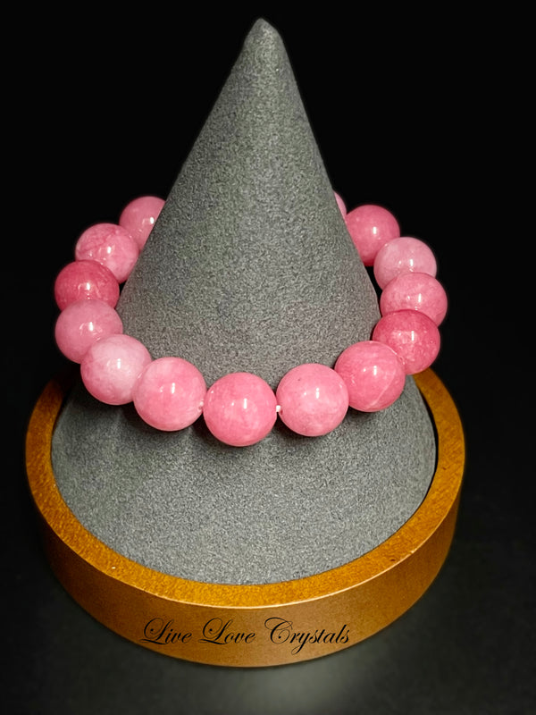 Fire Rose Quartz Bracelet 10MM